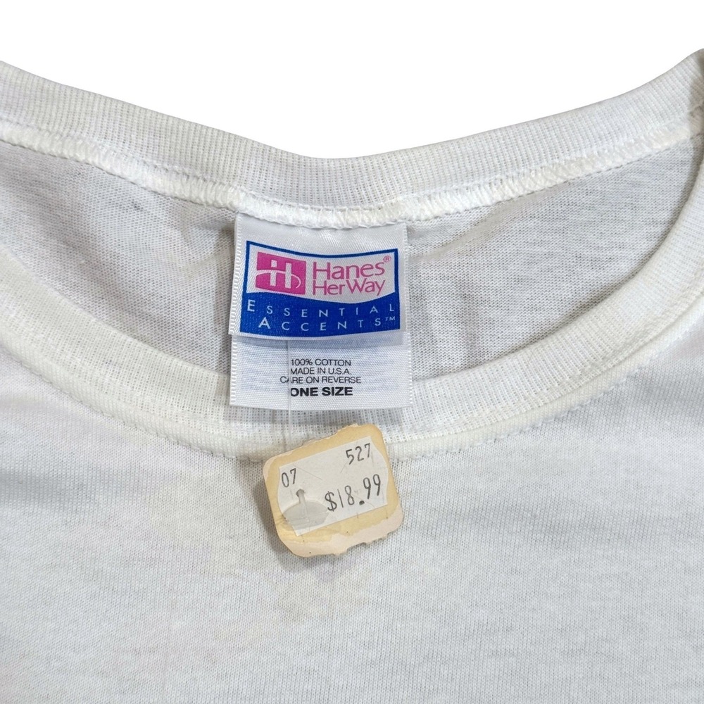 Vintage Hanes Her Way Florida Hibiscus T-Shirt Oversized Sleep Shirt Beach Cover - Picture 6 of 6